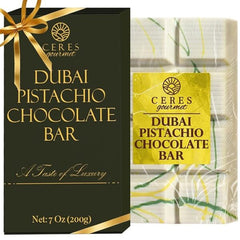 Dubai Pistachio Kunafa Chocolate Bar – White Chocolate Gourmet (200g)