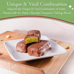 Dubai Pistachio Knafeh Chocolate Bar – Belgian Milk Chocolate Delight (190g) 1 Carton-30 pcs